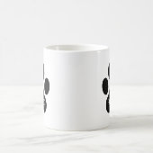 犬の足の名前のシルエットデザイン コーヒーマグカップ (中央)
