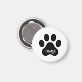 犬の足の名前のシルエットデザイン マグネット (正面/裏面)