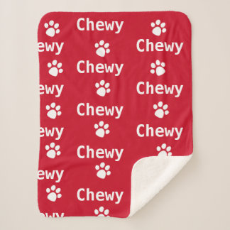 犬の足の名前Red White シェルパブランケット