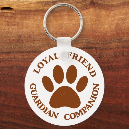 犬の足の忠実な友人 キーホルダー (正面)
