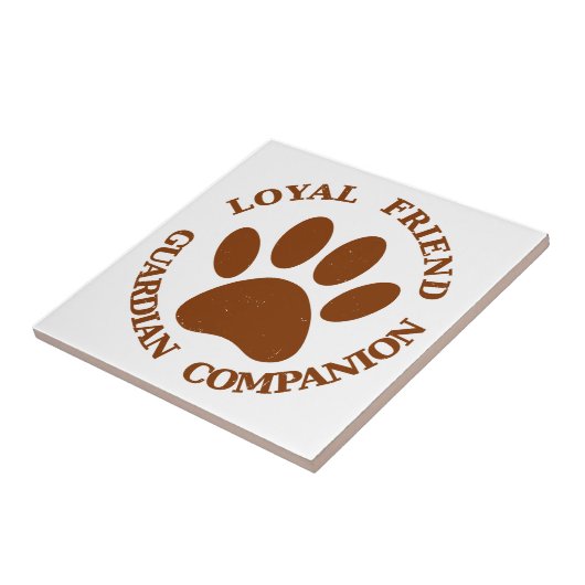犬の足の忠実な友人 タイル (側面)