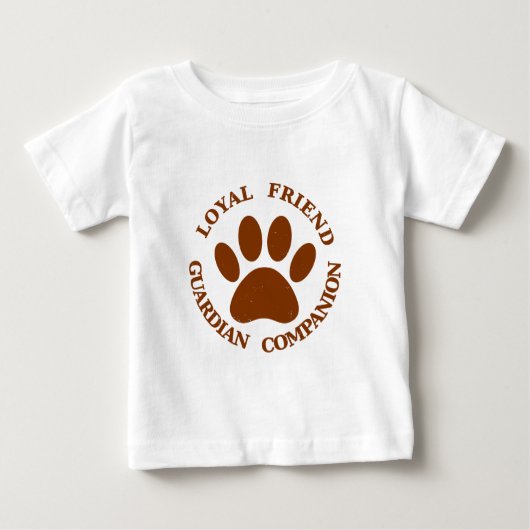 犬の足の忠実な友人 ベビーTシャツ (正面)