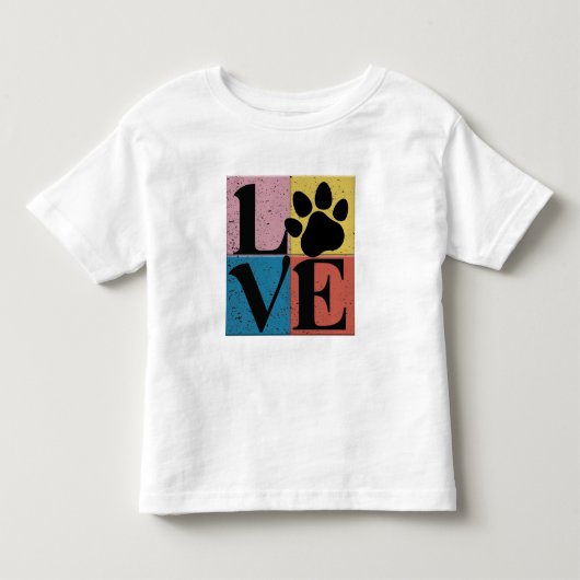 犬の足の愛 トドラーTシャツ (正面)