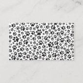 犬の足の白黒水玉模様名刺 名刺 (正面)