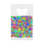 犬の足の跡が一面に広がっている クレジットカード栓抜き (裏面)