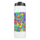 犬の足の跡が一面に広がっている タンブラー (正面)