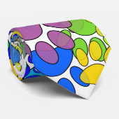 犬の足の跡が一面に広がっている ネクタイ (ロール)