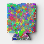 犬の足の跡が一面に広がっている 缶クーラー (正面)