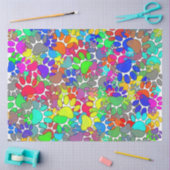 犬の足の跡が一面に広がっている 薄葉紙 (クラフト)