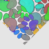 犬の足の跡が一面に広がっている 薄葉紙 (詳細)