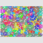 犬の足の跡が一面に広がっている 薄葉紙 (正面)