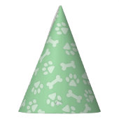 犬の足の跡と犬の骨 パーティーハット (左)