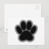 犬の足の輪郭 ポストカード (正面/裏面)