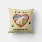 犬の足はあなたの写真の枕を記念写真プリント クッション (正面)