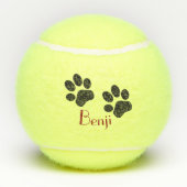犬の足はカスタムなテニス・ボールを印刷します テニスボール (裏面)