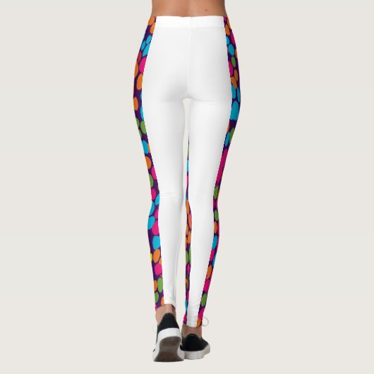 犬の足はカラフルのレギンスを印刷 レギンス (裏面)