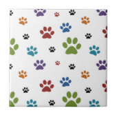 犬の足はタイルを印刷します タイル (正面)