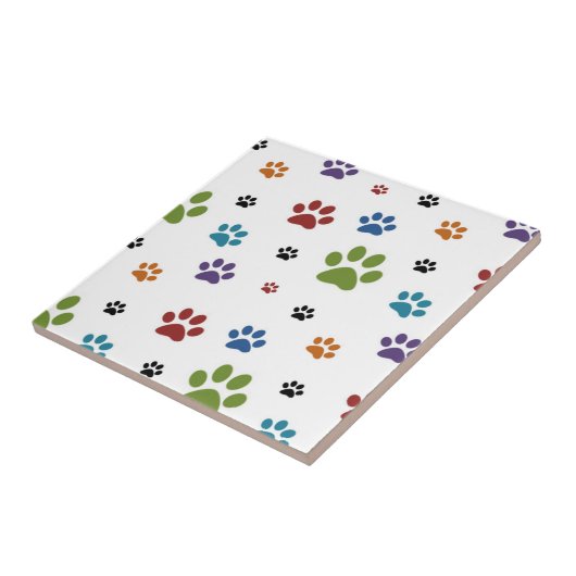 犬の足はタイルを印刷します タイル (側面)