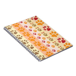 犬の足はパターンを印刷します ノートブック