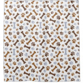 犬の足はパターンシャワー・カーテンを印刷します シャワーカーテン (正面)