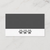 犬の足は灰色と白を印はっきりしたカスタム刷 名刺 (裏面)