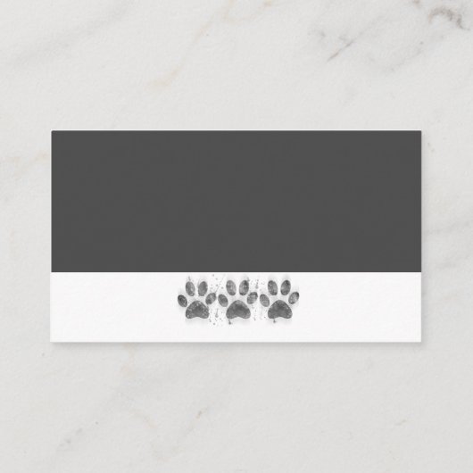 犬の足は灰色と白を印はっきりしたカスタム刷 名刺 (裏面)