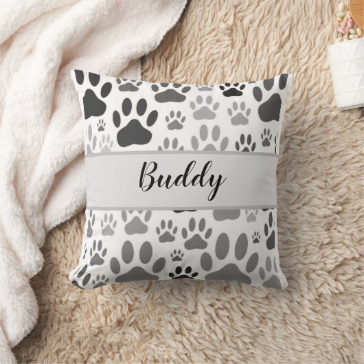 犬の足は犬の名前カスタム全体を印刷 クッション (ブランケット)