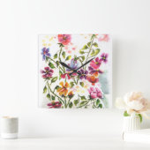 犬の足は秘密の天使を印刷 スクエア壁時計 (ホーム)