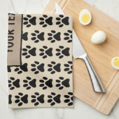 犬の足を搭載するパーソナライズなペット台所タオルは印刷します キッチンタオル (四つ折り)