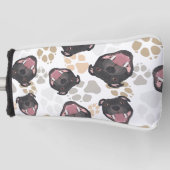 犬の足パターン（犬）スタッフォードのブルテリア ゴルフヘッドカバー (正面)