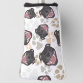 犬の足パターン（犬）スタッフォードのブルテリア ゴルフヘッドカバー (回転90)