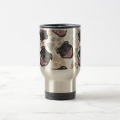 犬の足パターン(犬)スタッフォードのブルテリア トラベルマグ (中央)