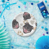 犬の足パターン(犬)スタッフォードのブルテリア ペーパープレート (パーティー)