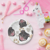 犬の足パターン(犬)スタッフォードのブルテリア ペーパープレート (パーティー)