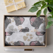 犬の足パターン（犬）スタッフォードのブルテリア 薄葉紙 (ギフト)