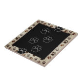 犬の足フレームブラックタン |セラミックタイル タイル (側面)