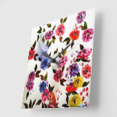 犬の足プリント水切り缶 スクエア壁時計 (傾斜)