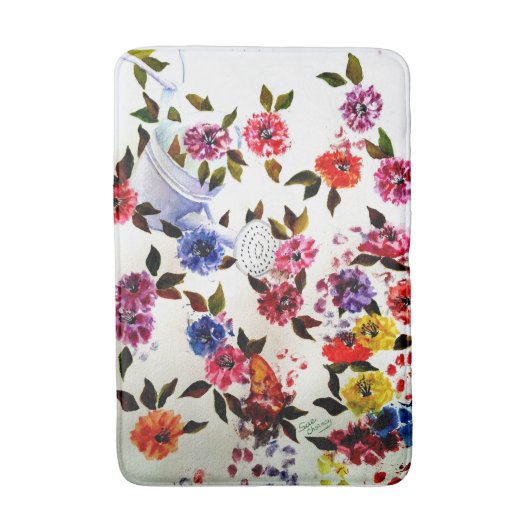 犬の足プリント水切り缶 バスマット (正面縦)