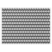 犬の足動揺して白黒動物愛好家 テーブルクロス (正面(横))