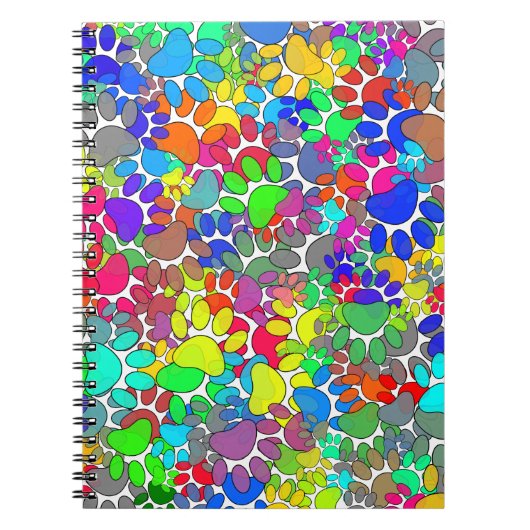 犬の足跡だらけ ノートブック (正面)