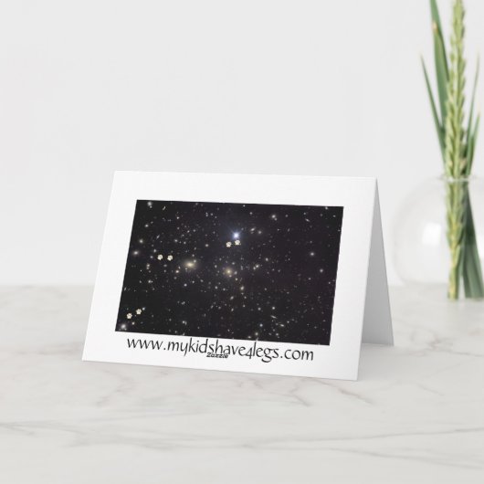 犬の足跡と星の同情カード カード (裏面)