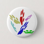 犬の足跡と水玉模様 缶バッジ (正面)