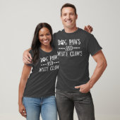 犬の足跡と白いツメ可愛いイヌ好きレトロなボ Tシャツ (ユニセックス)