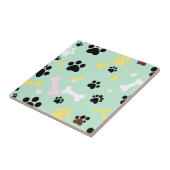 犬の足跡と骨のパターン タイル (側面)
