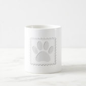 犬の足跡のカットアウト コーヒーマグカップ (中央)