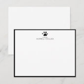 犬の足跡の紋章 黒枠付メモカード ノートカード (正面/裏面)