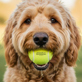 犬の足跡の結婚のお礼 テニスボール