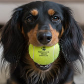 犬の足跡の結婚式の引出物 テニスボール