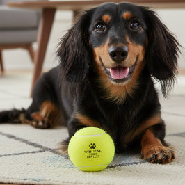 犬の足跡の結婚式の引出物 テニスボール