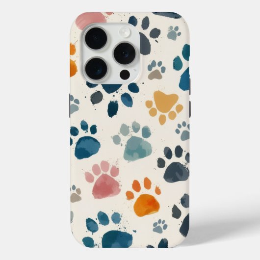 犬の足跡アート - 忠実な足跡 Case-Mate iPhoneケース (裏面)